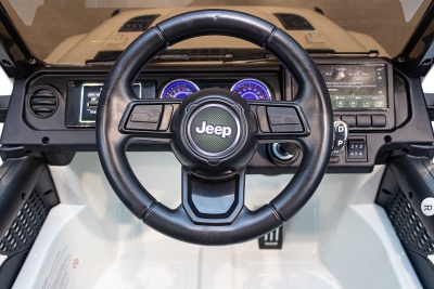 Электромобиль Джип Jeep Rubicon 4x4 (белый)
