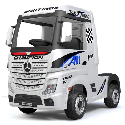 Детский электромобиль Mercedes-Benz Actros белый