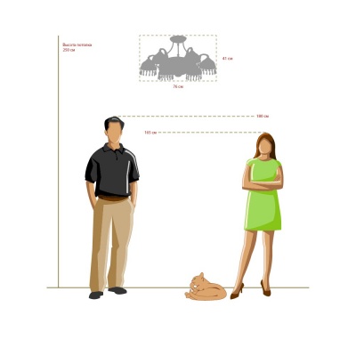 Люстра Ангел 8*60W Е27 220 V (295016008)