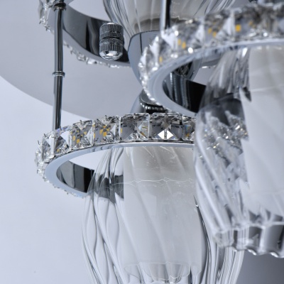 Люстра (пульт) Мадлен 5*40W E14+48W LED 220 V (424011305)