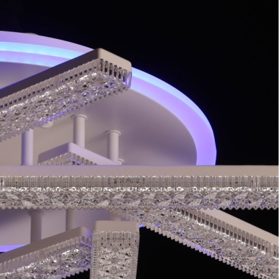 Люстра (пульт) Оскар 8X10W+22W RGB LED 220 V (510012208)