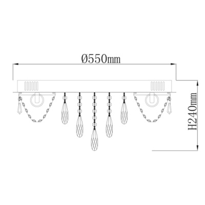 Люстра (пульт) Изольда 6*60W E27 + LED 220 V (366012806)