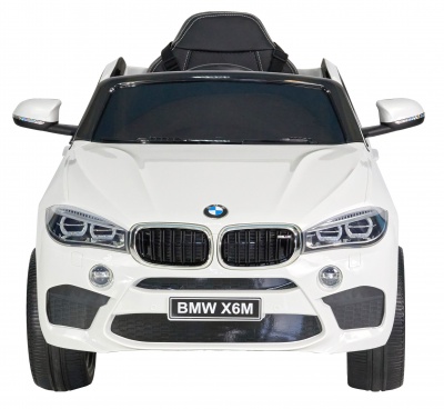 Детский электромобиль (2020) BMW X6M JJ29 (12V, колесо EVA, экокожа) Белый