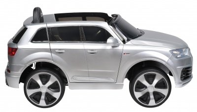 Электромобиль AUDI Q7 JJ555 колесо EVA, Экокожа (серый металик)