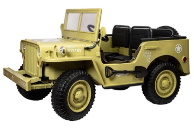 Электромобиль Jeep Willys YKE 4137 4x4 (песочный)
