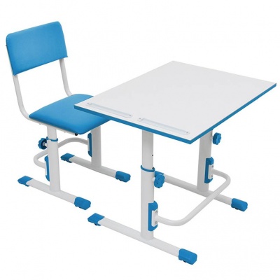 Растущая парта-трансформер Polini kids Simple М1 75х55 см белый-синий