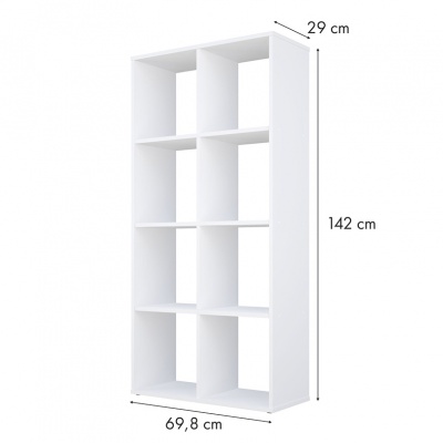 Стеллаж Polini Home Smart Кубический 8 секции (белый, арт.0001693.9)