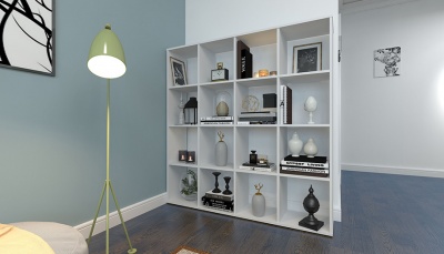 Стеллаж Polini Home Smart Кубический 16 секций (белый, арт.0001695.9)