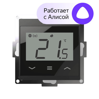 Терморегулятор, черный, в рамку 55 х 55 ENGO (E55-B)