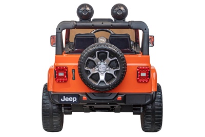 Электромобиль Джип Jeep Rubicon 4x4 (оранжевый)