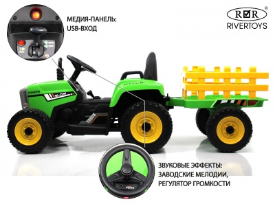 Детский электромобиль H444HH зеленый