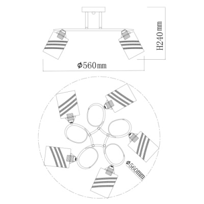 Люстра Олимпия 5*60W E27 220 V (106010305)