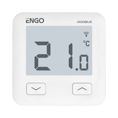 Wi-Fi терморегулятор с MODBUS, 230В, встраиваемый, белый ENGO (E10-MBUSW)