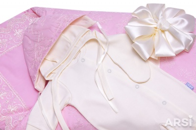 Комплект на выписку "Нежность" 5пр. (синт.300г), арт.1207 (осень,весна (t от+10 до-15 С)) Розовый