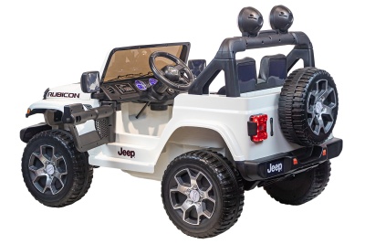 Электромобиль Джип Jeep Rubicon 4x4 (белый)
