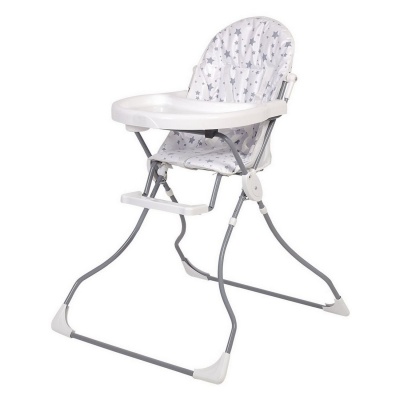 Стульчик для кормления Polini kids 152 (Звезды, белый-серый, 0002218-14)