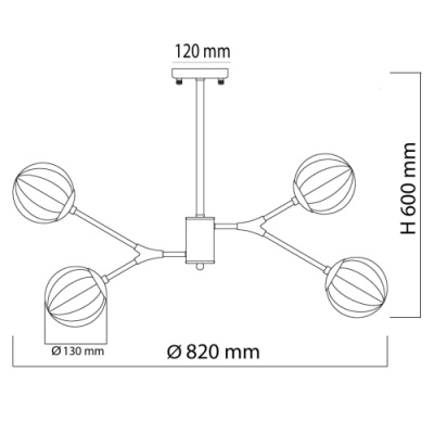 Люстра Гамбург 8*5W E14 220 V (605016108)