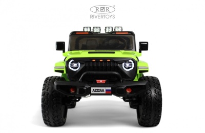 Детский электромобиль Jeep A222AA зеленый