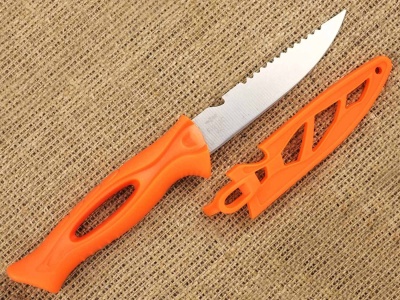 Нож нескладной рыбацкий Ножемир Окунь F-212O со стропорезом и серрейтором