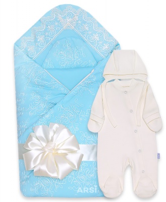 Комплект на выписку "Нежность" 5пр. (синт.300г), арт.1207 (осень,весна (t от+10 до-15 С)) Голубой