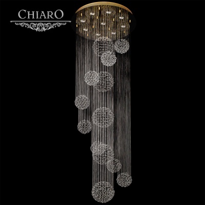 Люстра (пульт) Каскад 02 золото 9*50W GU10 (384012409)