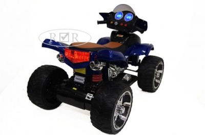 Детский электроквадроцикл E005KX синий (кожа)