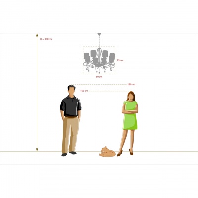 Люстра Федерика 8*40W E14 220 V (684010208)