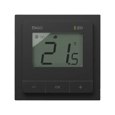 Рамка для терморегуляторов EASY/E20, черная ENGO (BEZEL-B)