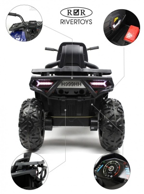 Детский электроквадроцикл H999HH синий Spider