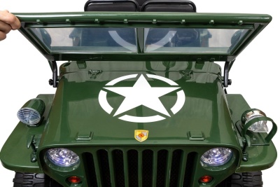 Электромобиль Jeep Willys YKE 4137 4x4 (армия зелёный)