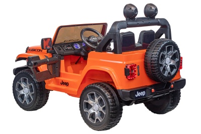 Электромобиль Джип Jeep Rubicon 4x4 (оранжевый)