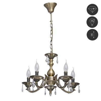 Люстра Аврора 5*60W E14 220 V (371011605)