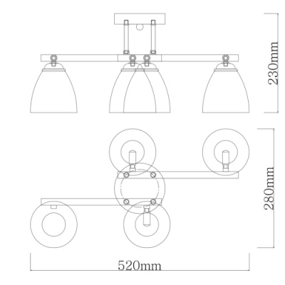 Люстра Тетро 4*60W E14 220V (673017304)