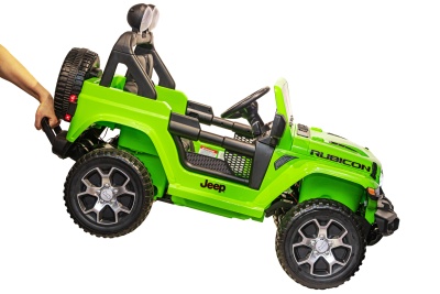 Электромобиль Джип Jeep Rubicon 4x4 (зелёный)