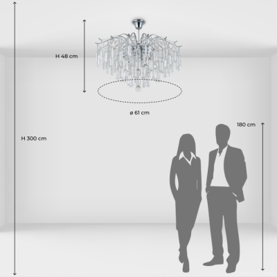 Люстра Бриз 8*40W Е14 220 V (111019408)