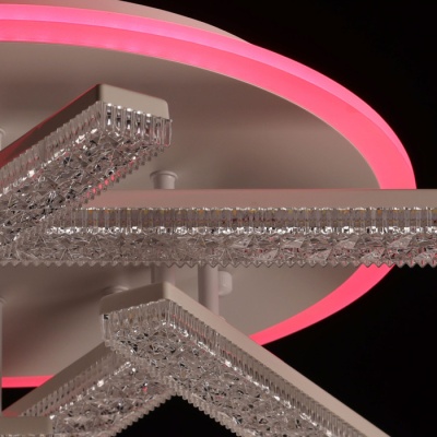 Люстра (пульт) Оскар 6X10W+22W RGB LED 220 V (510012106)