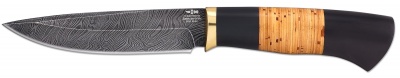 Нож ручной работы Ножемир Россия из дамасской стали ВАРАН (5719)д