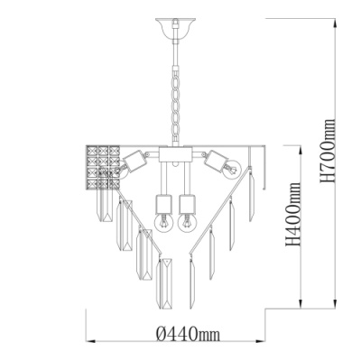 Люстра Бриз 8*60W E27 220 V (111014008)