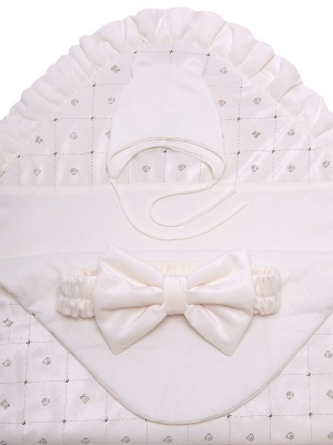 Комплект на выписку "Малышка" 3пр. (100г), арт.1057 (лето (t от+10 до+25 С)) молочный, арт.1057М