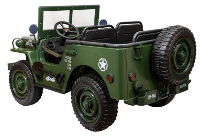 Электромобиль Jeep Willys YKE 4137 4x4 (армия зелёный)