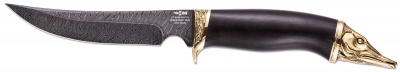 Нож ручной работы Ножемир Россия из дамасской стали РЫБАЦКИЙ (7745)д