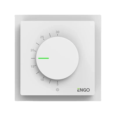 Рамка для терморегуляторов SIMPLE, белая ENGO (BEZEL-1W)