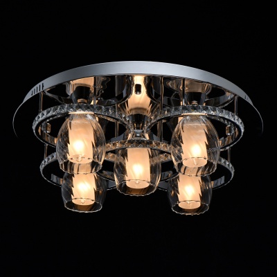 Люстра (пульт) Мадлен 5*40W E14+48W LED 220 V (424011305)