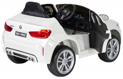 Детский электромобиль (2020) BMW X6M JJ29 (12V, колесо EVA, экокожа) Белый