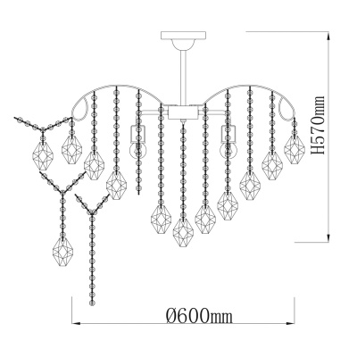 Люстра Бриз 6*60W E27 220 V (111014806)
