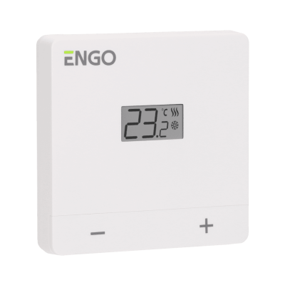 Проводной терморегулятор, накладной, 230В, белый ENGO (EASY-230W)