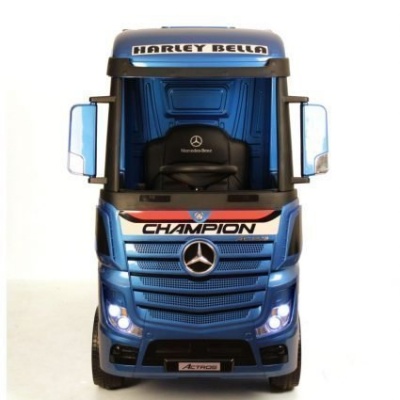 Детский электромобиль Mercedes-Benz Actros син.гл