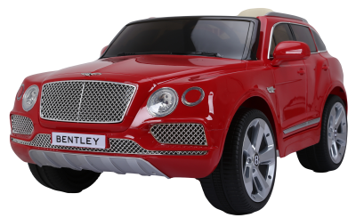 Детский электромобиль (2020) JE1156 Bentley Bentayga (лицензия, 12V, EVA, экокожа) Красный