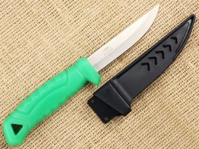 Нож нескладной рыбацкий Ножемир Рыбачок F-285G с пластиковыми ножнами