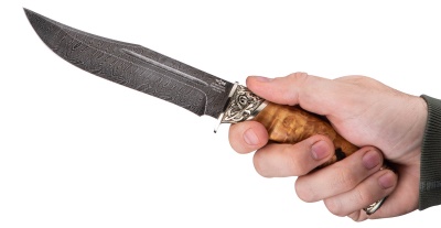 Нож ручной работы Ножемир Россия из дамасской стали БЕРИНГ (3137)д